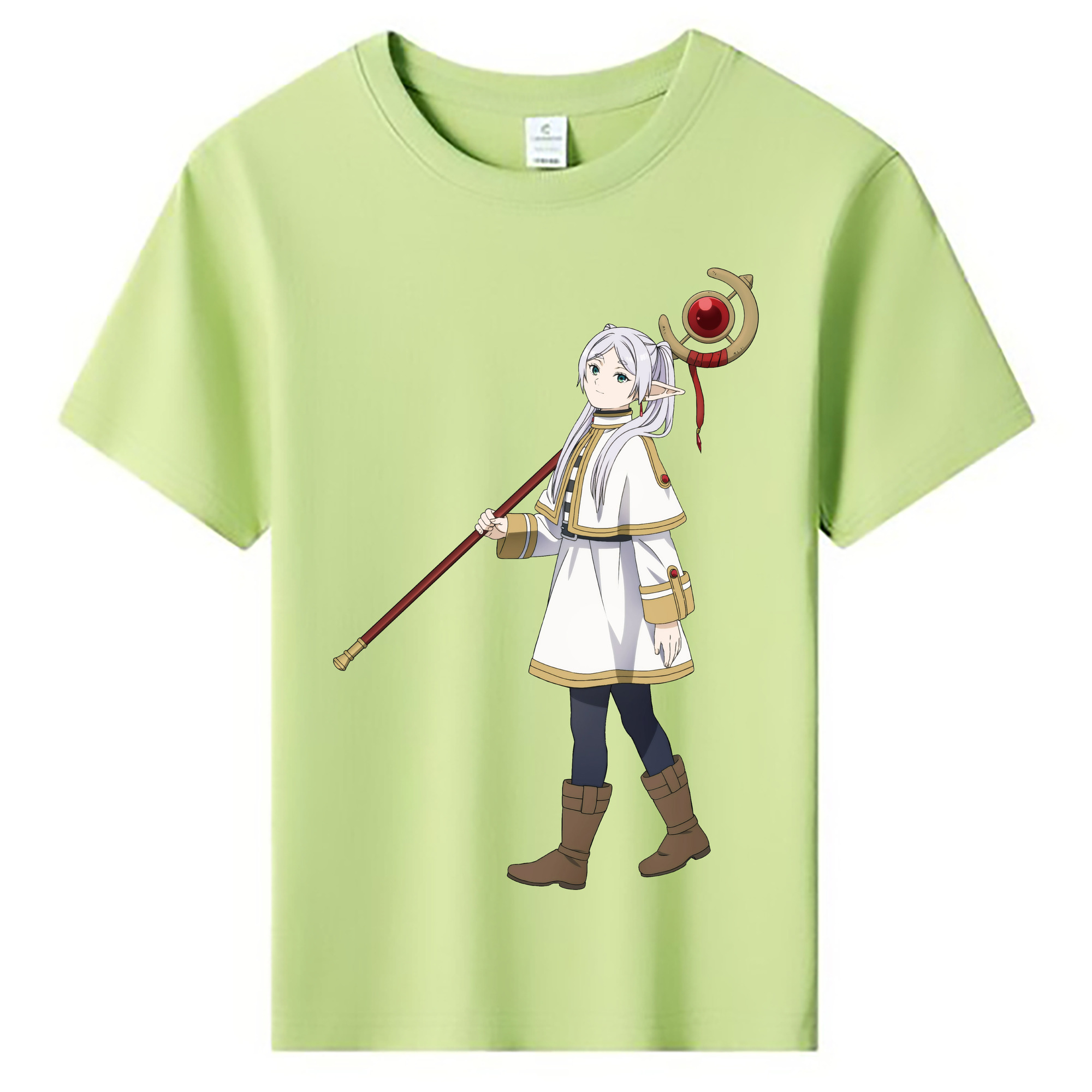 （画像用） 葬送のフリーレン Frieren 綿100％キッズTシャツ（フロントプリント）